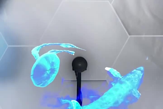 do 3d hologram fan, 3d cgi animation, 3d holographic fan, vfx video editing