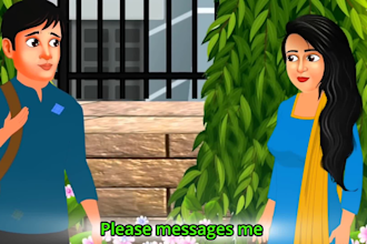 make 2d animation cartoon romantic stories, 2d cartoon hindi bangla
