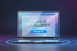 develop your bubble io,weweb, web app, saas mvp or custom crm