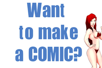 draw a comic, manga or cartoon illustration page