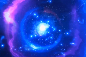 create space explosion logo opener