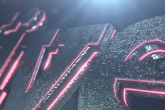 create 3d metallic logo glow animation intro