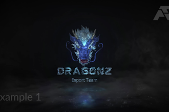 make a dark cinematic intro logo reveal