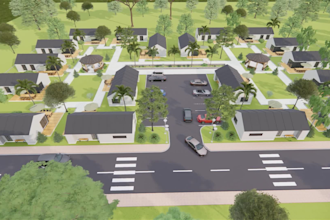do 3d render of community and neighborhood renderings