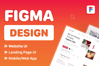 do website UI UX design for figma website design and figma landing page design