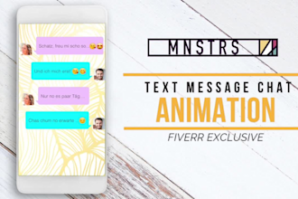 make a text messages chat animation