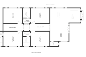 architectural 2d floor planning, section, elevation, and permit set