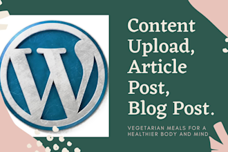 do wordpress data entry, content upload, woocommerce product upload