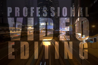 do professional video editing and post production