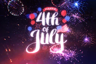 make an amazing happy 4th of july video with your logo