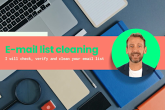 clean and verify email list, and provide you the status in a file