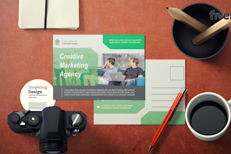 design eddm postcard direct mail with stylish graphic