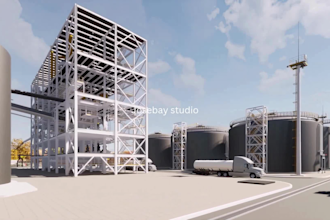 create 3d industrial animation video 3d manufacturing truck 3d factory animation