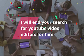 end your search for youtube video editors for hire