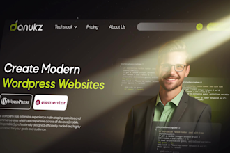 create a modern wordpress website or landing page