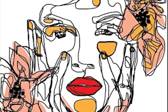 draw minimalist line art illustration portrait