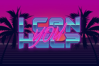 create 80s retro neon logo animation intro video