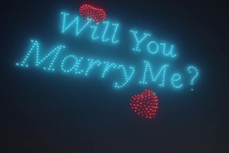 do 3d drone light animation for cinematic wedding video and proposals video vfx