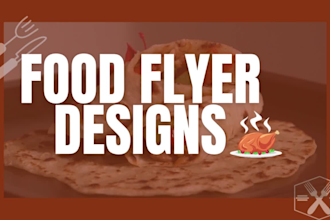 food flyer design card menu and poster design