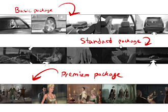 draw cinematic storyboards for your film or commercial