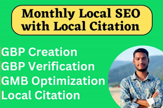 do google my business profile creation, local SEO,  and optimization