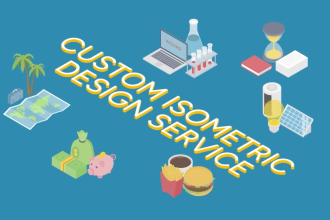 design custom infographic icon with isometric style