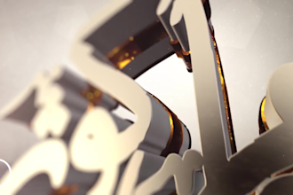 create 3d islamic intro and outro with custom logo animation