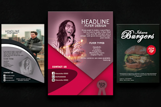 design an awesome  professional flyer or poster