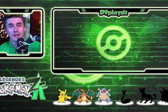 make professional pokemon overlay or stream overlays and pokemon logo