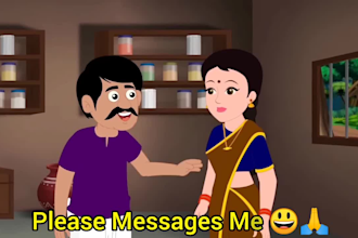 create a 2d animation video, moral stories, animation story