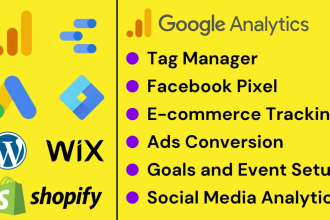 fix and setup google analytics, event tracking, facebook pixel with tag manager