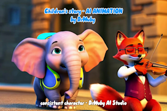 create custom consistent character ai videos for children stories and rhymes