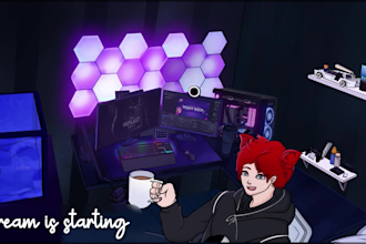 create loop animations for streamers brb starting soon
