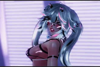 custom vrchat furry tuber avatar, vroid avatar, vr unity, furry vrc nsfw avatar
