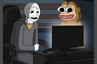 2d meme coin animation meme coin video, meme coin art solana