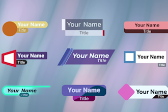 create animated lower thirds
