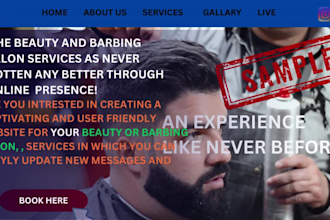 do barber shop website, beauty salon, hair extension and spa website