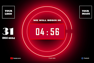create custom live countdown timer video clock up to 10 min