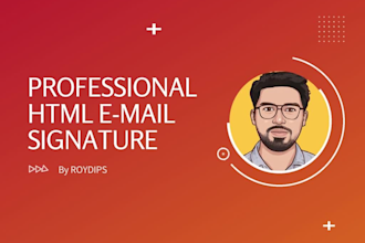 design clickable HTML email signature within 24 hours