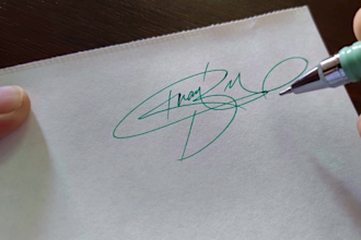 design artistic handwritten signature or logo