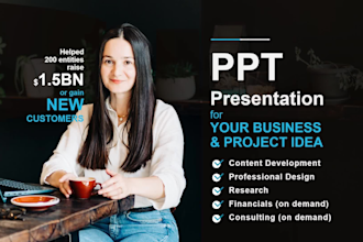 write, design smart professional powerpoint presentation or sales pitch