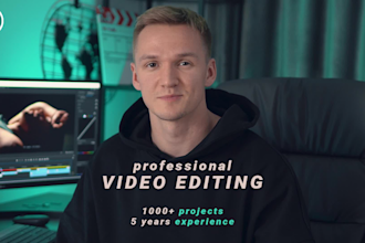 do professional video editing and motion graphics