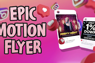 create motion flyer  for your instagram and facebook
