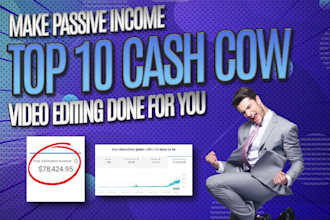 make top 10 faceless cash cow youtube video editing