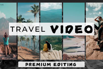 do cinematic travel video editing ,vlog, drone footage