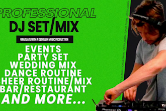 create a professional dj set mix for you in 24 hours