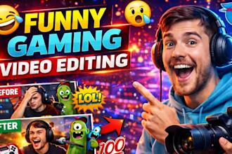 do edit funny and amazing gaming video editing for youtube