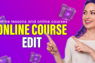 do video editing of online lessons and online courses