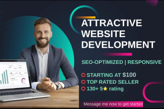 design, develop, create custom website, web app, landing page, business site