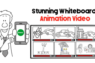 create whiteboard animation explainer video or doodle video